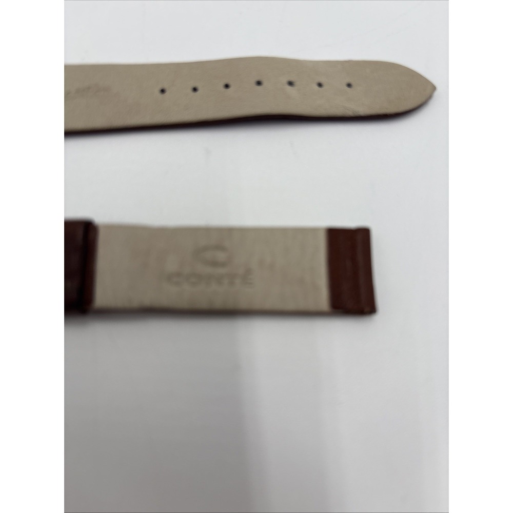 Vintage Hadley Roma Brown Leather Watch‎ Band 20mm New In Box Micron Plate - Picture 11 of 11